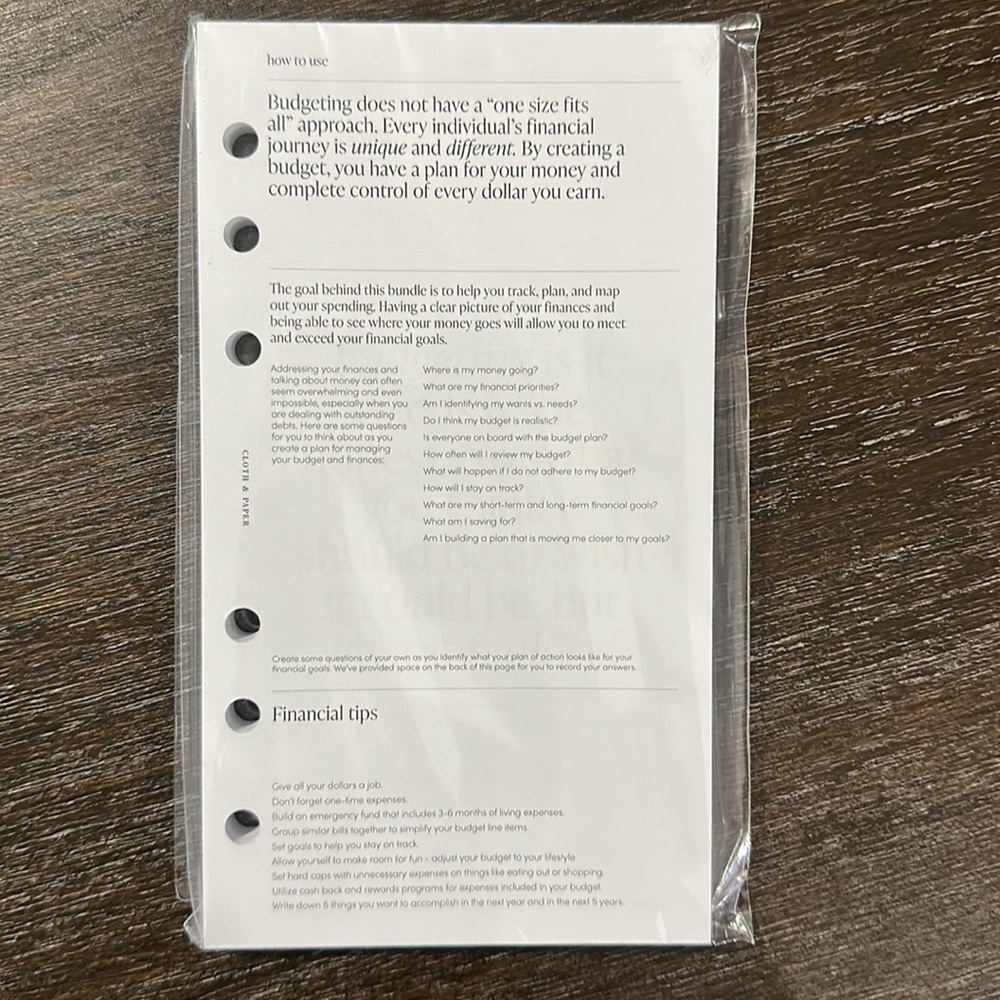 Cloth & Paper Inserts - Picture 9 of 10